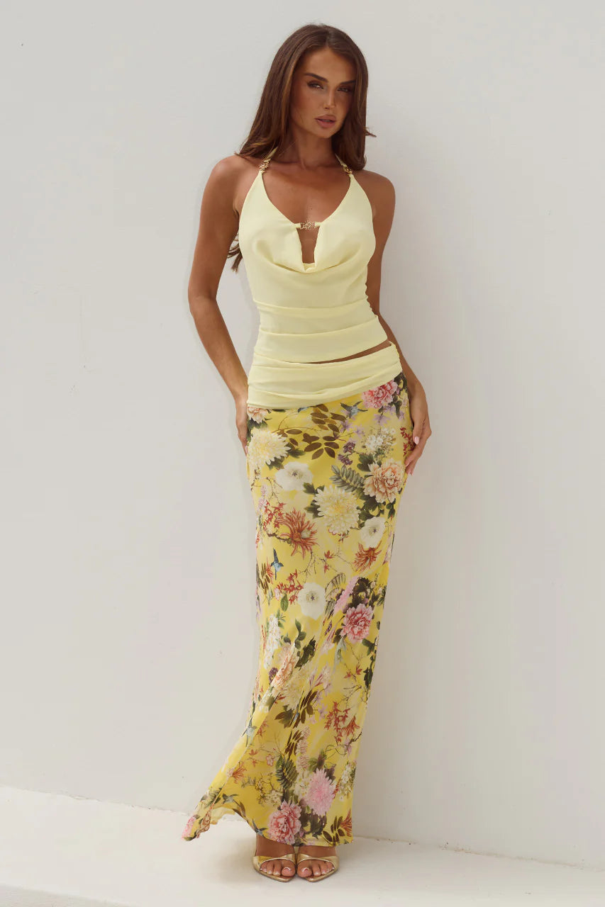 HELENA HALTER TOP - YELLOW