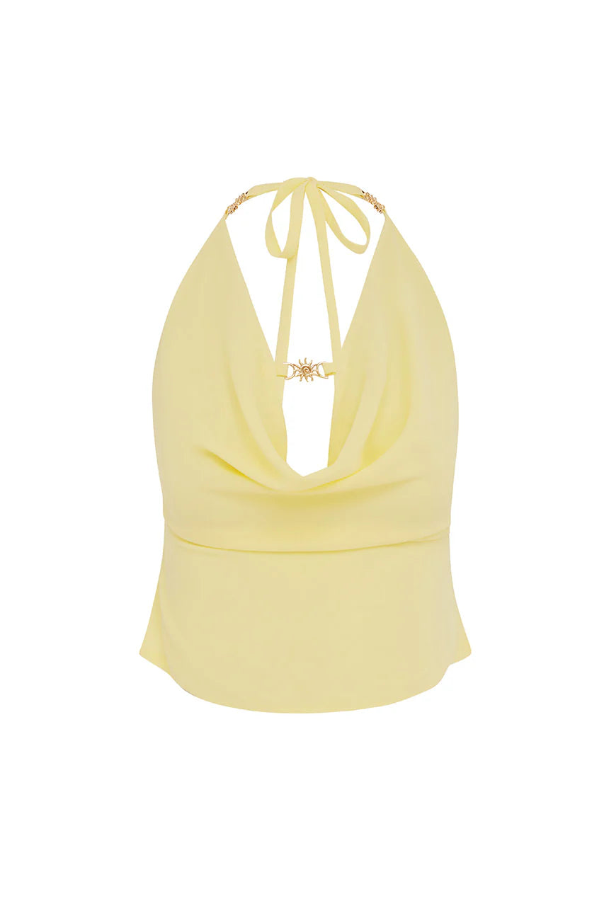 HELENA HALTER TOP - YELLOW