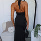 TYLA HALTER MAXI DRESS - BLACK