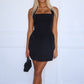 KASTELL HALTER MINI DRESS - BLACK