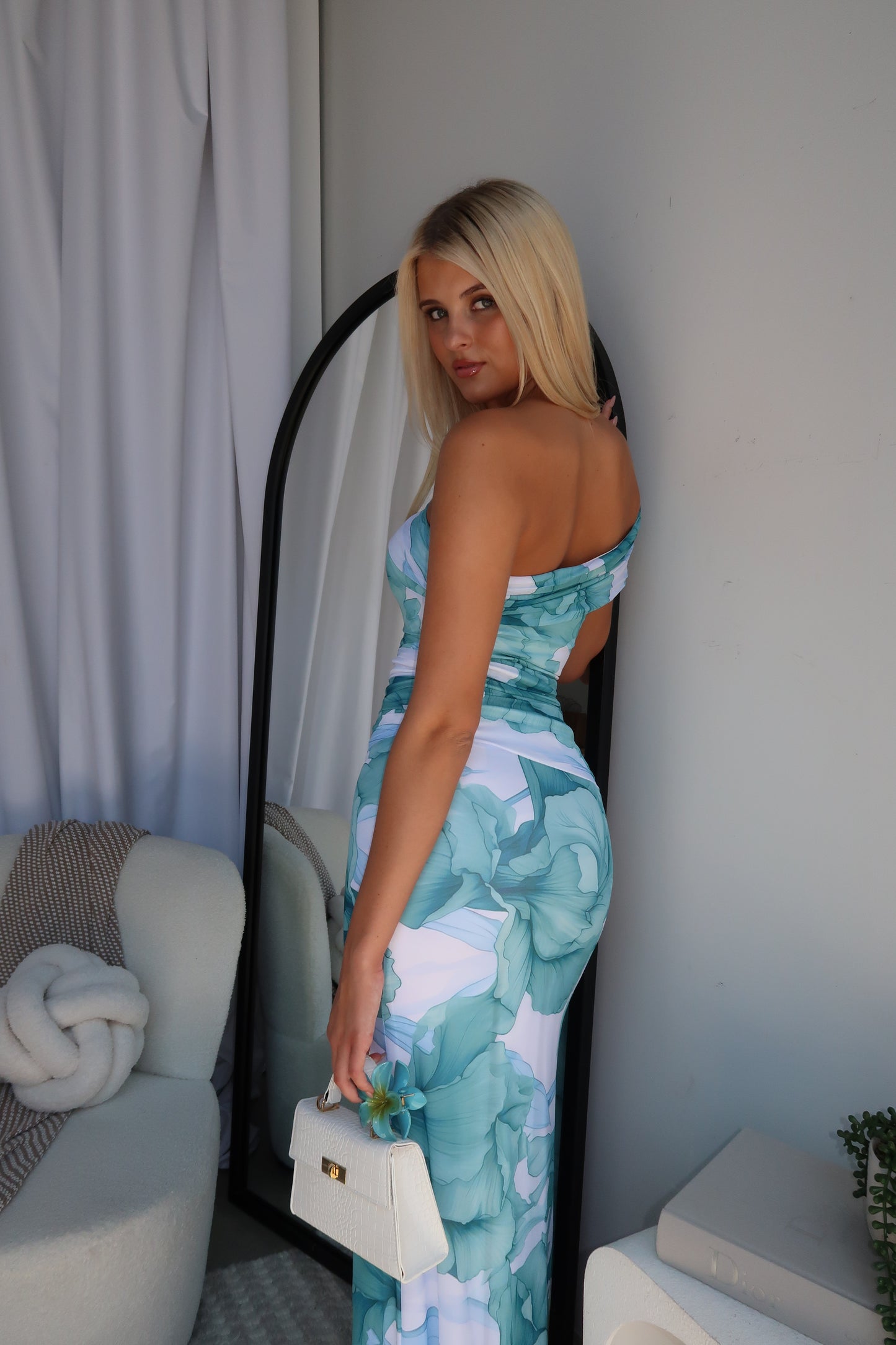 ROSALINE MAXI DRESS - SAGE FLORAL PRINT