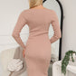 KYAH KNIT MIDI DRESS - BEIGE