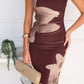 GABRIELLA FLORAL MAXI DRESS - CHOCOLATE FLORAL