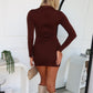 DARCY MINI DRESS - CHOCOLATE