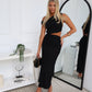 COCO OFF SHOULDER MAXI DRESS - BLACK