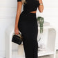 COCO OFF SHOULDER MAXI DRESS - BLACK