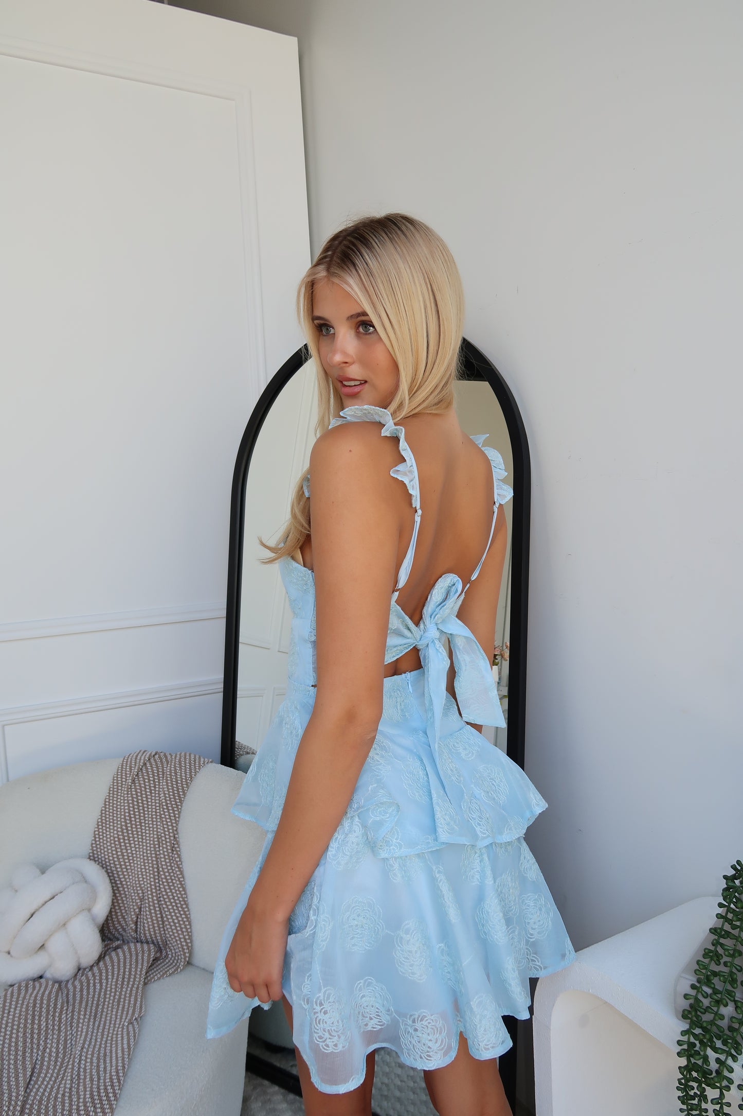 NANCI MINI DRESS - BABY BLUE