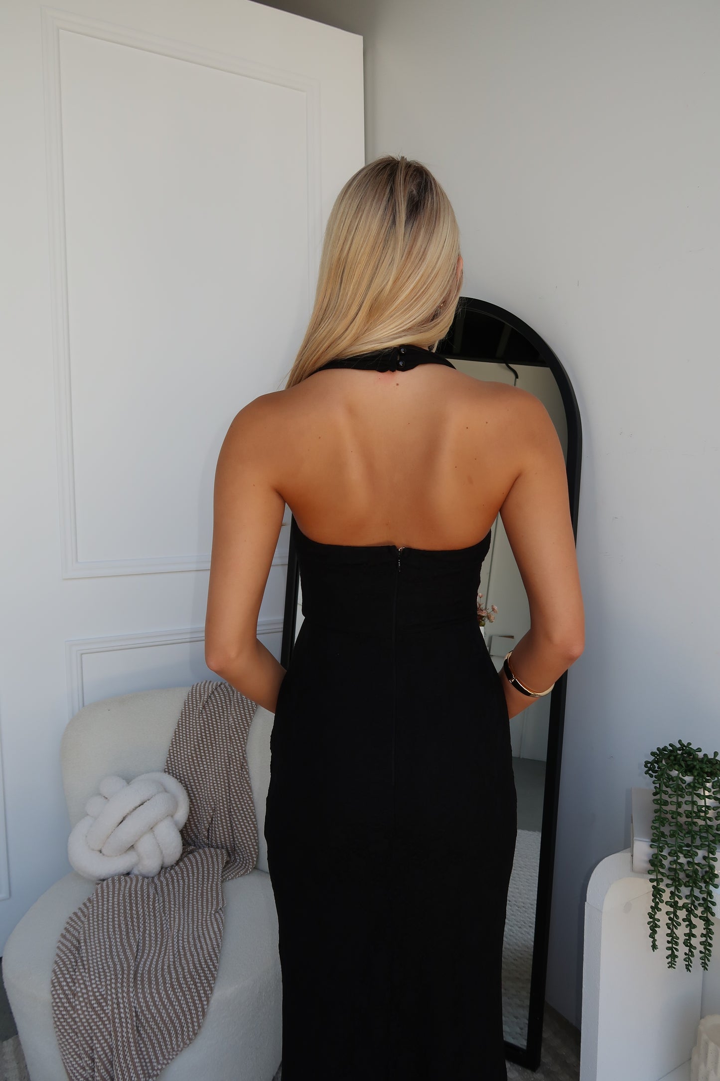 ELSI LACE MAXI DRESS - BLACK