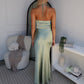 FLORENCE SATIN MAXI DRESS - SAGE