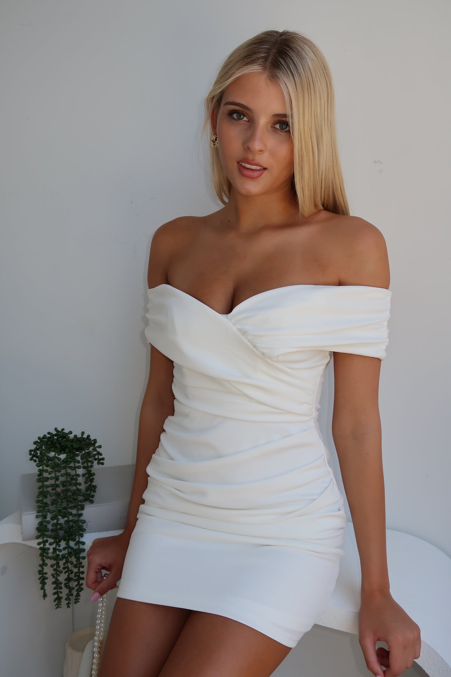TRINA MINI DRESS - WHITE