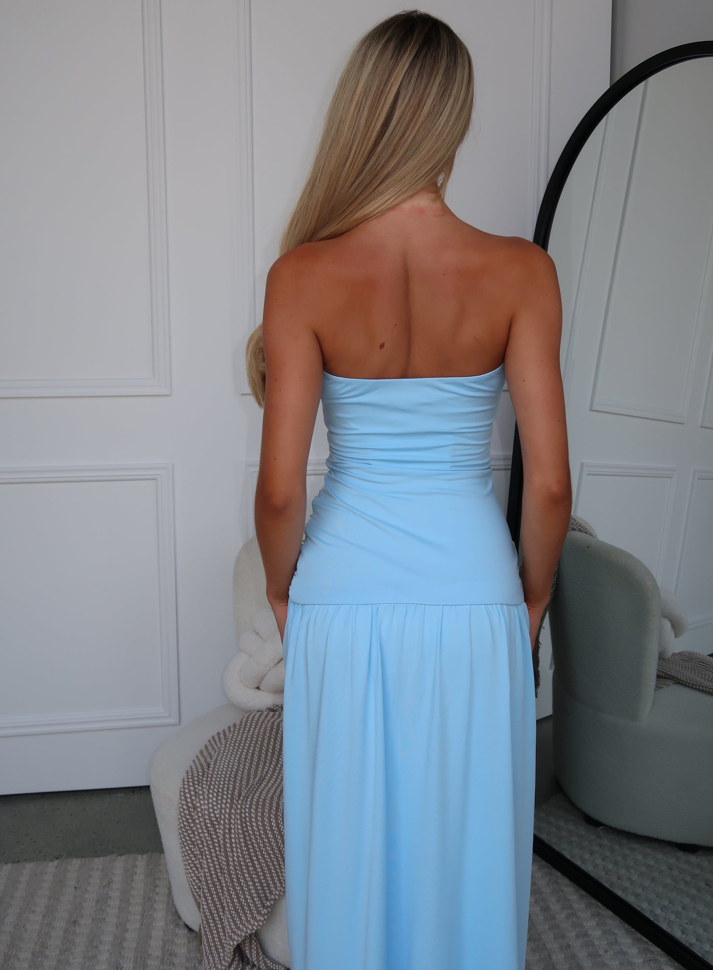 ORIANA MAXI DRESS - BABY BLUE