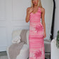 RIRI MAXI DRESS - TROPICAL PINK