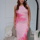 GABRIELLA FLORAL MAXI DRESS - PINK