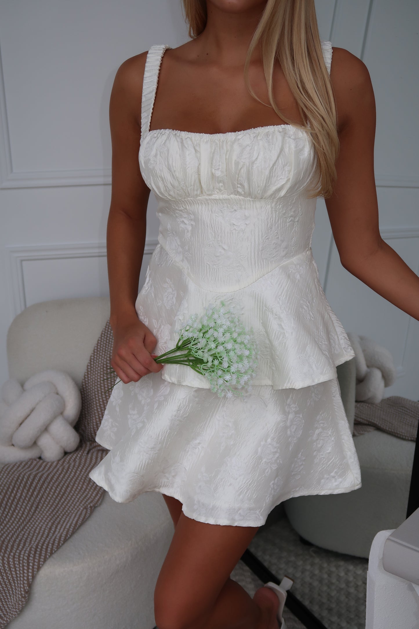 IMOGEN MINI DRESS - CREAM