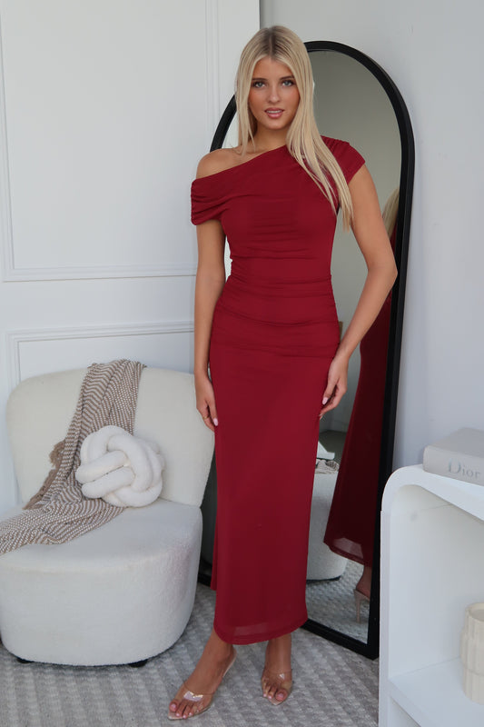 QUAY MAXI DRESS - WINE