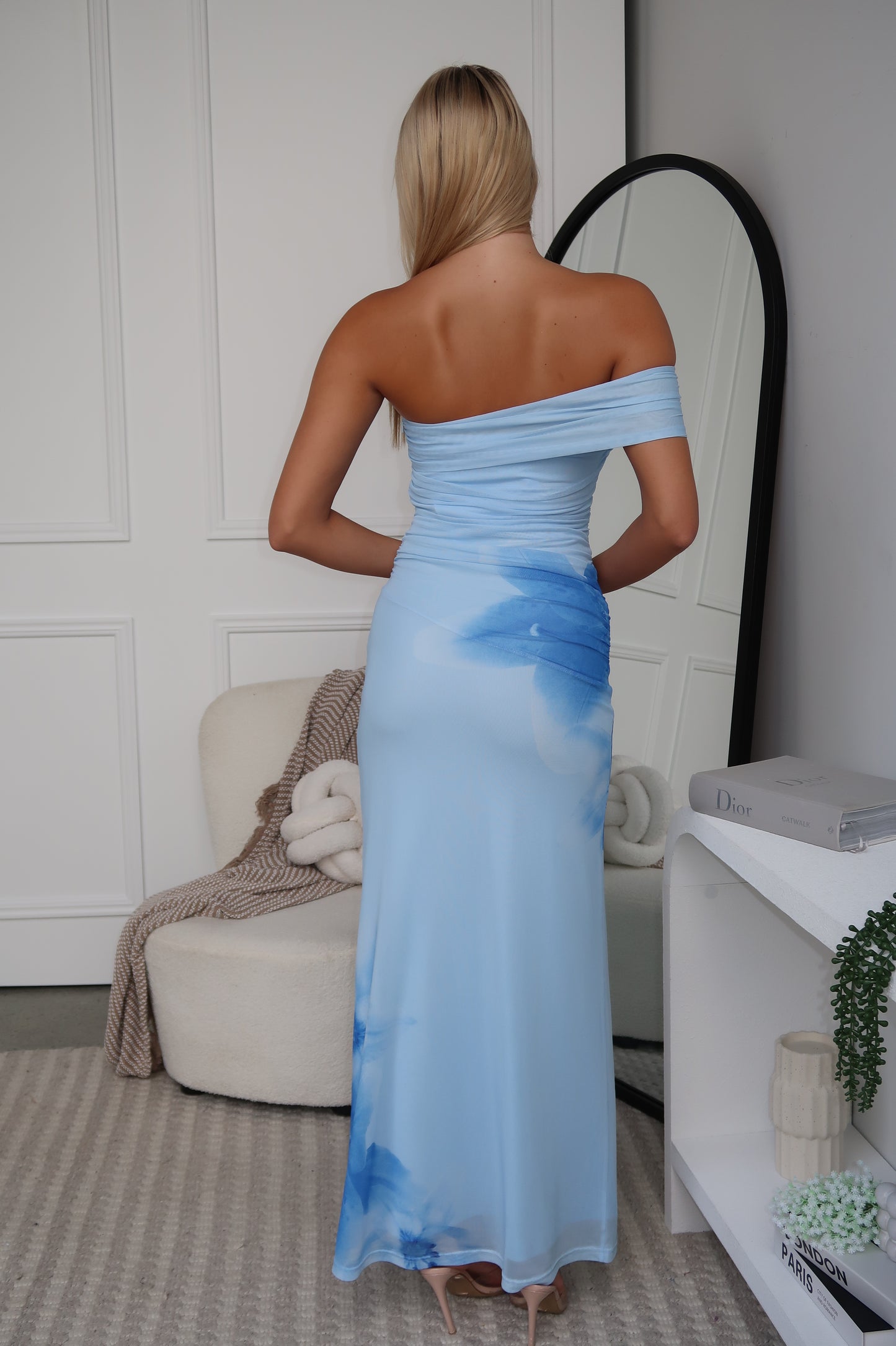 ROSALINE MAXI DRESS - BLUE FLORAL