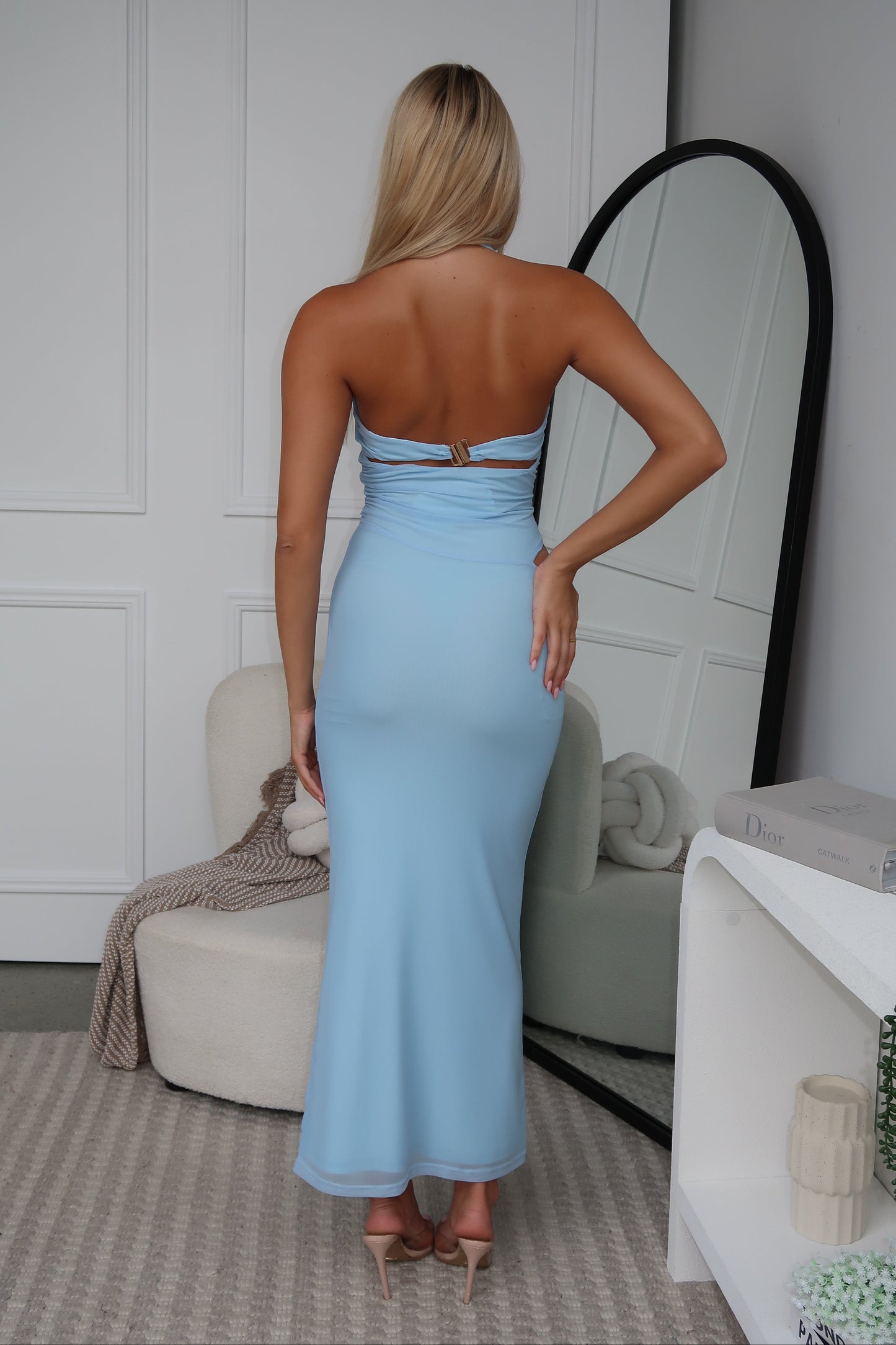 ALANI MAXI DRESS - BABY BLUE