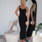 BIANCO PEARL MAXI DRESS - BLACK