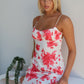DELORA FLORAL MAXI DRESS - RED