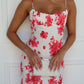 DELORA FLORAL MAXI DRESS - RED