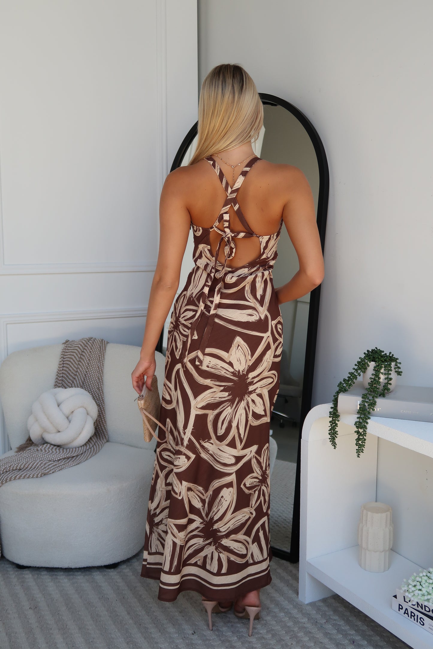chocolate maxi dress
