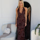 LORITA MAXI DRESS - CHOCOLATE