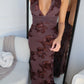 LORITA MAXI DRESS - CHOCOLATE