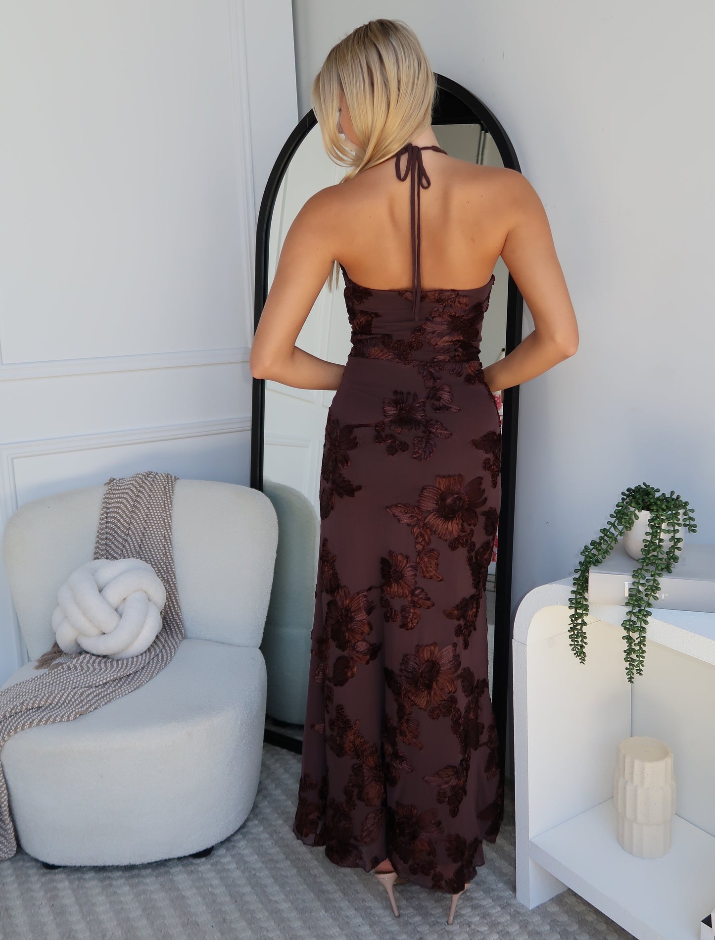 LORITA MAXI DRESS - CHOCOLATE