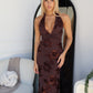 LORITA MAXI DRESS - CHOCOLATE