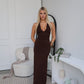 TAYA MAXI DRESS - CHOCOLATE