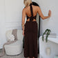 TAYA MAXI DRESS - CHOCOLATE