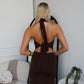 TAYA MAXI DRESS - CHOCOLATE
