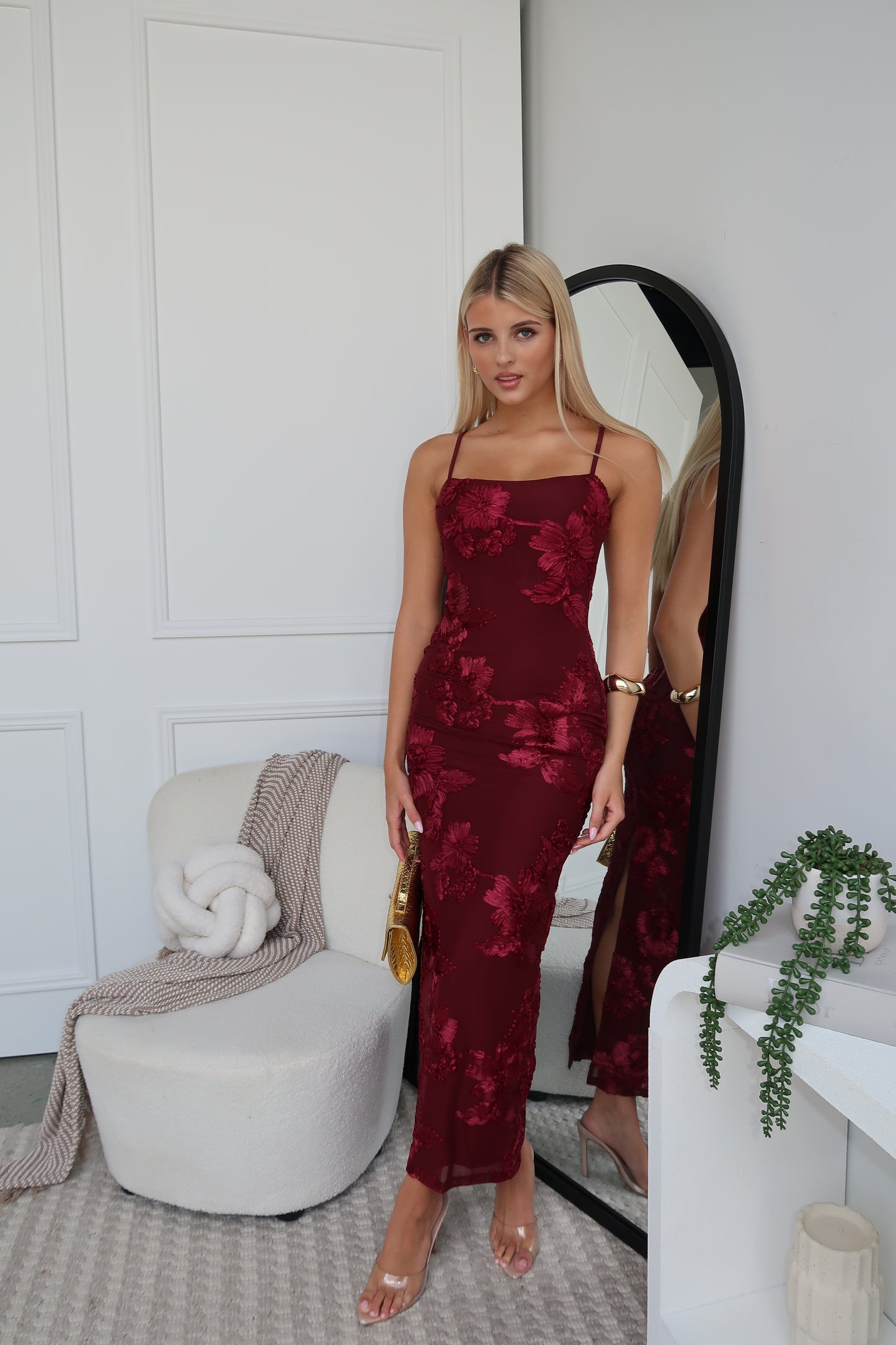 MAURICE MAXI DRESS - WINE