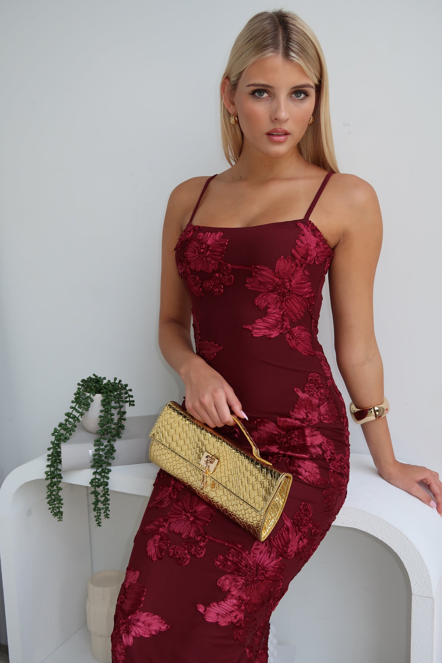 MAURICE MAXI DRESS - WINE