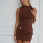 LONDON MINI DRESS - CHOCOLATE
