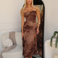 NAKARI MAXI DRESS - BROWN MULTI