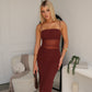 ZARA MAXI DRESS - CHOCOLATE