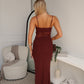 ZARA MAXI DRESS - CHOCOLATE