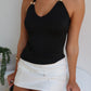 CINDY HALTER TOP - BLACK