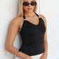CINDY HALTER TOP - BLACK