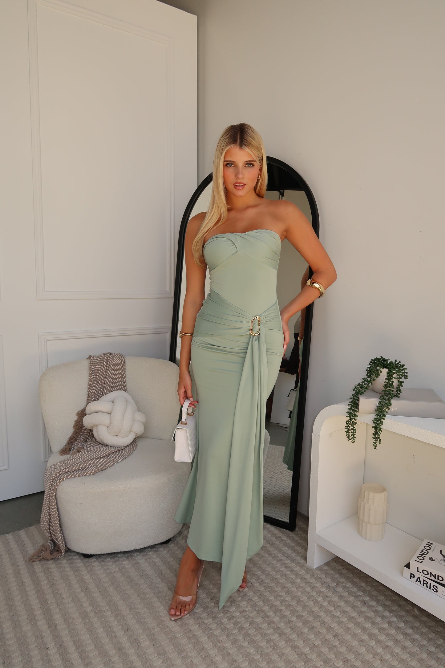 TATUM MAXI DRESS - SAGE