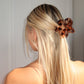 ALINA FLOWER HAIR CLAW - BROWN
