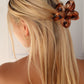 ALINA FLOWER HAIR CLAW - BROWN
