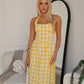 DELTA MAXI DRESS - YELLOW GINGHAM