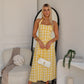 DELTA MAXI DRESS - YELLOW GINGHAM