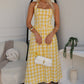DELTA MAXI DRESS - YELLOW GINGHAM