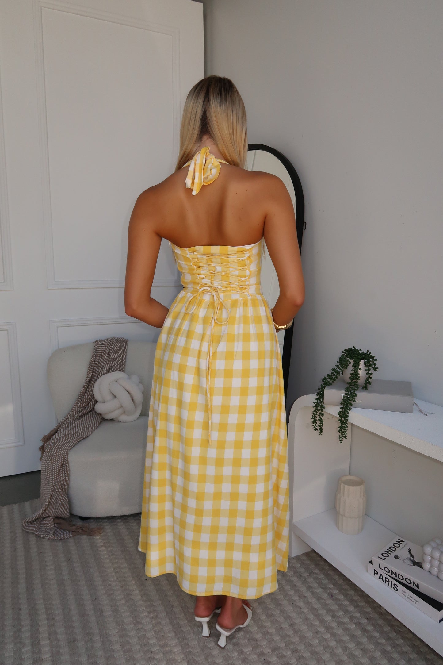 DELTA MAXI DRESS - YELLOW GINGHAM