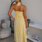 DELTA MAXI DRESS - YELLOW GINGHAM