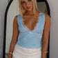 NAURICE LACE TOP - BLUE