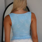 NAURICE LACE TOP - BLUE